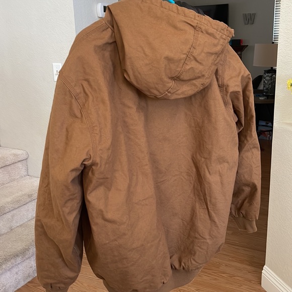 RED HEAD Brand Co. Hooded, pockets CANVAS 💯 % cotton mens JACKET size LARGE - Picture 4 of 16